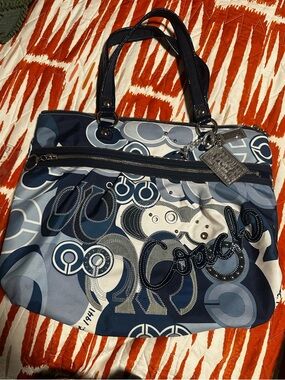 Coach Poppy Denim Signature Purse (2010)